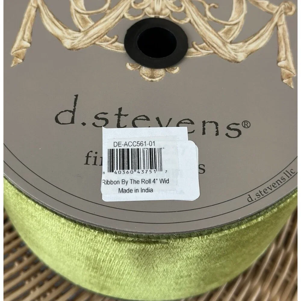 Serena & Lily x D. Stevens Decorative Ribbon (4” Wide)-Chartreuse Green